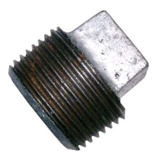 SQUARE HEAD PLUG 4MM (1/8") MBSP GALV MAL
