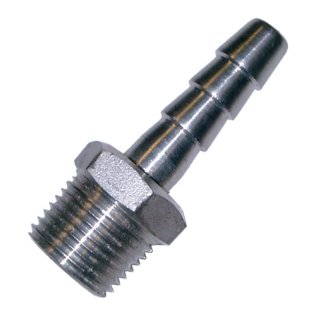 HOSE ADAPTOR 1/2" BSPT X 20MM (3/4") HOSE SS304