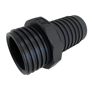 IBC S60MM X 6MM PITCH MALE X HOSETAIL PP