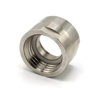 IBC 60MM X 6MM PITCH FEM X 50MM (2") FBSP STAINLESS STEEL 316 WITH WHITE POLYETHYLENE GASKET