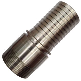 CRIMP STEM 50MM (2") BSPT MALE BS EN 10226-1 STAINLESS STEEL