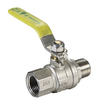 BALL VALVE 15MM (1/2") BSP MF BRASS AGA APPRVD