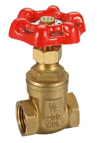GATE VALVE 15MM (1/2") BRASS GENERAL PURPOSE