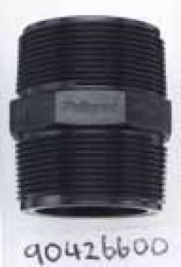 NIPPLE 50MM (2") X 15MM (1/2") MBSP POLYPROPYLENE