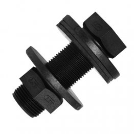 TANK OUTLET 40MM (1-1/2") MBSP X FBSP POLYPROPYLENE