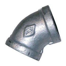45° ELBOW F/F 50MM (2") BSP GALV MAL