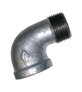ELBOW M/F 100MM (4") BSP GALV MAL