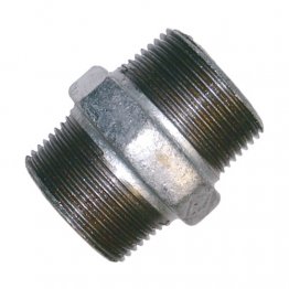 HEX NIPPLE 25MM (1") MALE BSP GALV MAL