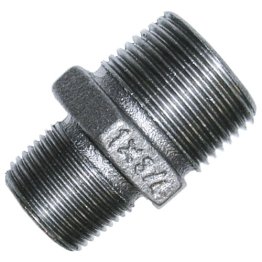 HEX NIPPLE RED 15MM (1/2") X 8MM (1/4") MALE BSP GALV MAL