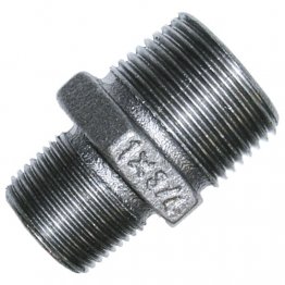 HEX NIPPLE RED 32MM (1-1/4") X 25MM (1") MALE BSP GALV MAL