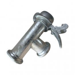COUPLING 150MM (6") T-PIECE FEMALE O/TAKE X MALE/FEM STEEL LEVER LOCK