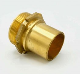 Smooth Tail Male Brass Coupling