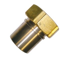 SMOOTH TAIL COUPLING 65MM (2 1/2") FEMALE BSPP DIN 2817 BRAS