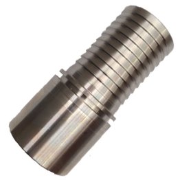 CRIMP STEM 100MM (4") PLAIN END STAINLESS STEEL 316L 20 BAR