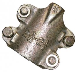 CLAMP 25MM (1") SUITS OD 49 - 54MM 4-BOLT DUCTILE IRON ZINC