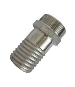COUPLING 25MM (1") BSP MALE STAINLESS STEEL SPIRAL COMPOSITE
