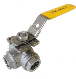 BALL VALVE 3WAY T-PORT 15MM (1/2") SS316