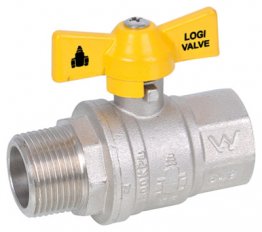 BALL VALVE 25MM (1") BSP MF BRASS DUAL APPRVD T-HANDLE